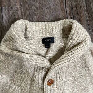 J. Crew Men's Beige Cardigan Sweater
